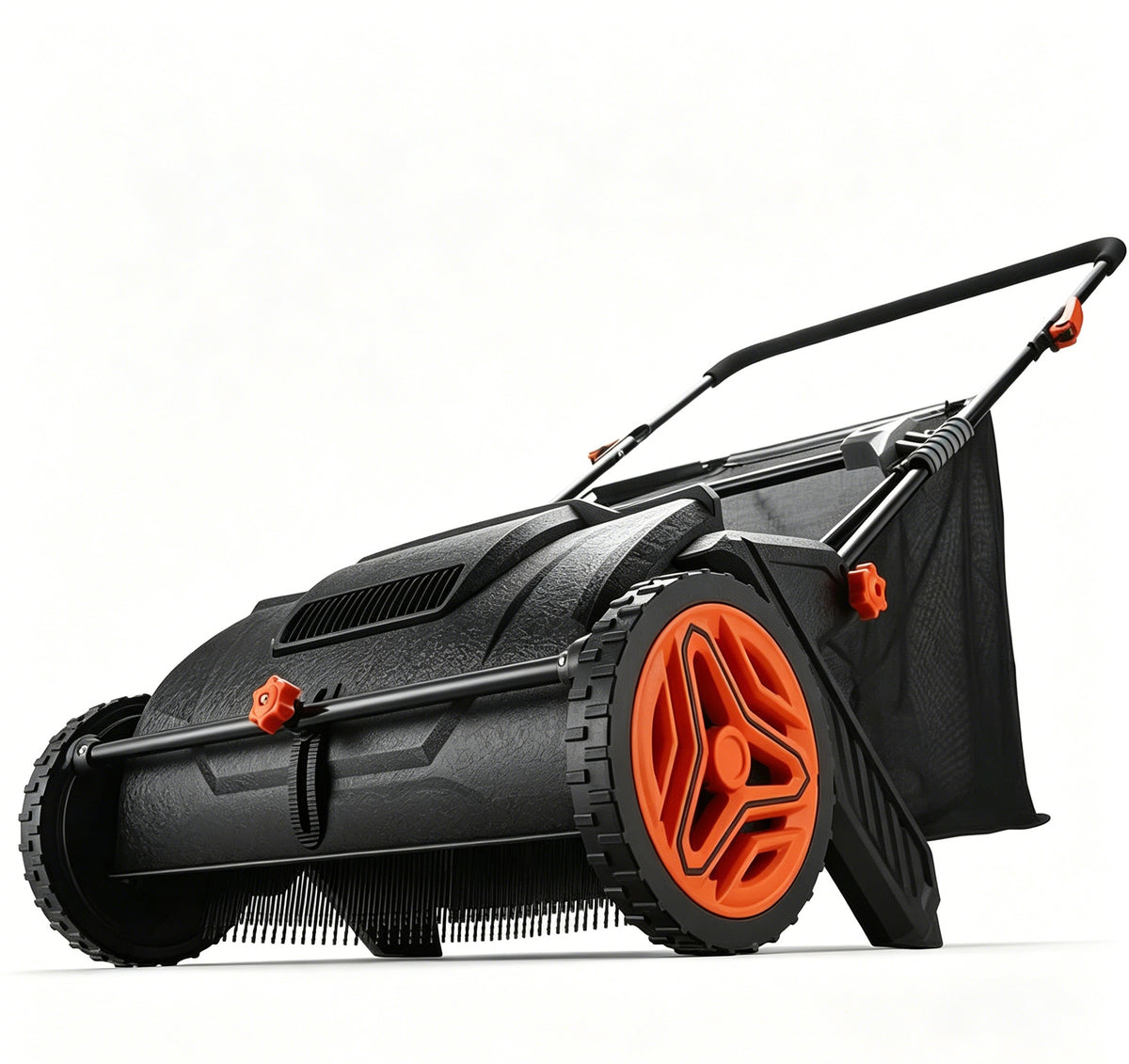Autumn Sale | 21" Push Lawn Sweeper Leaf Collector, 3.5 Cu Ft Mesh Bag, Height Adjustable for Yard Leaf & Grass Cleanup